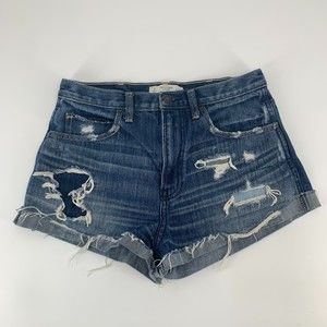 Abercrombie & fitch distressed roll cuff jean shorts 4